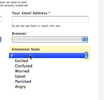 Emotional State Added to Support Request Form