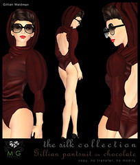 [MG fashion] Gillian pantsuit - The Silk Collection 6 (chocolate)