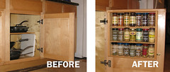 spice rack project - before and after