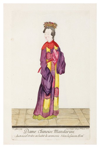 Dama china mandarin de 3º orden en ropa de ceremonia