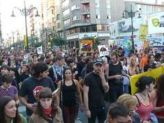 Manifestación antitaurina en las fiestas del pilar 2007 de Zaragoza