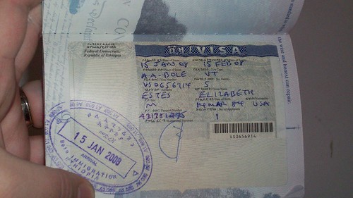 Много ли места надо под визу Эфиопии on arrival?