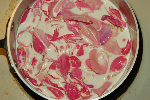 Infusing the Roses into Cream
