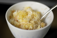 rice with egg and furikake