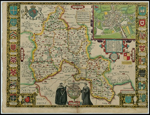 Oxfordshire, England - John Speed proof maps 1605-1610