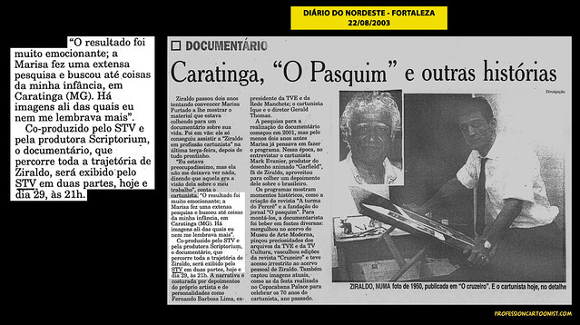 "Caratinga, O Pasquim e outras histórias" - Diário do Nordeste - 22/08/2003
