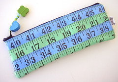 Blue and Green Measuring Tape Case