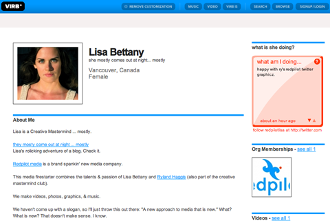lisas-virb-profile-page-screenshot