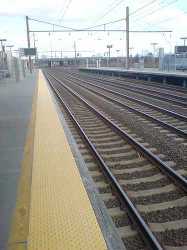The tracks at Newark International Railway Station