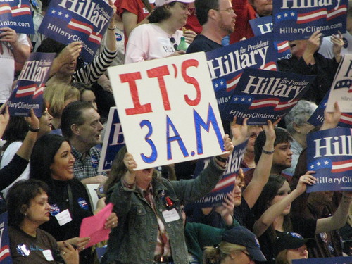 At the Hillary Clinton rally at Fair Park Coliseum