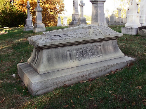 Calvary Roman Catholic Cemetery, in Saint Louis, Missouri, USA - msgr walsh tomb.jpg