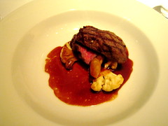 Grilled Sendai Sirloin with Salsify, Palm Hearts and Cauliflower