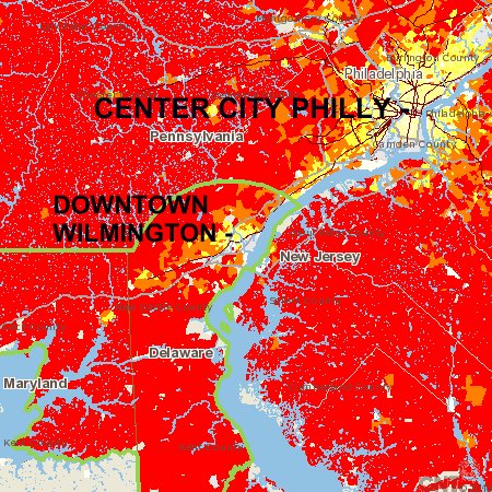 CO2 per household in and around Wilmington DE (courtesy of CNT)