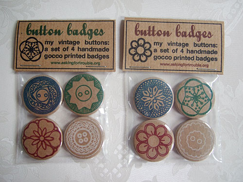 Vintage Button badge sets