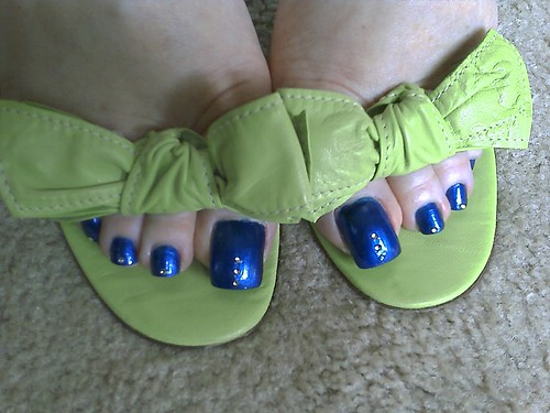 Blue toe nails design. Sexy nail art