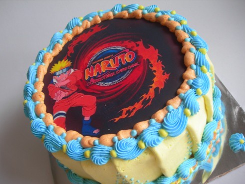happy birthday cake anime. Simple Naruto Birthday cake