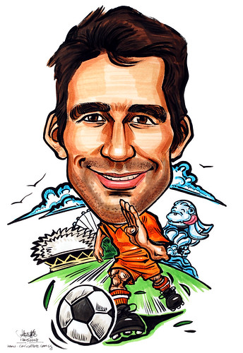Caricature P&G Holland soccer player