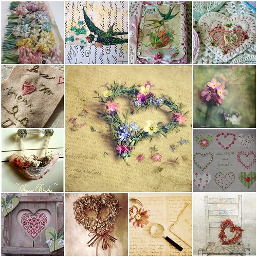 Hearts and Flowers ...All images are from my Flickr friends