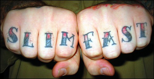 knuckle tattoo. Knuckle Tattoos - quot;Slim Fastquot;