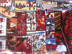 Beautiful handicrafts in Otavalo Market