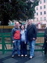 Matt, Will and Christine in NYC at Rockafeller Center