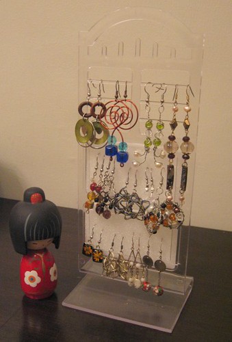 This earring organizer is from Daiso.