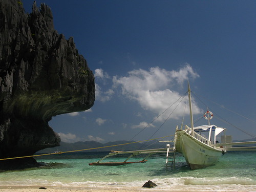 Beach Boat Palawan Philippines Southeast Asia Strand Meer Philippinen by hn.