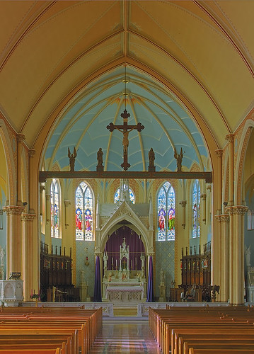 Sainte Genevieve Roman Catholic Church, in Sainte Genevieve, Missouri, USA - sanctuary