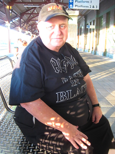 Rick at the Fremantle Train station