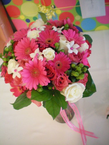 pink bridal flowers