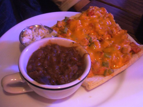 Po boy and bbq beans