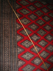 Bamboo pole on carpet #1