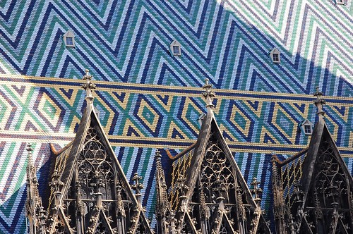 Colorful tiled roof of Stephansdom I