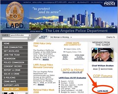 official website of THE LOS ANGELES POLICE DEPARTMENT