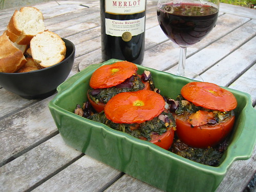 spinach stuffed tomatoes
