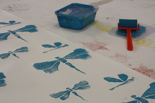 Block Printing Wallpaper with Kylie Budge at the studio