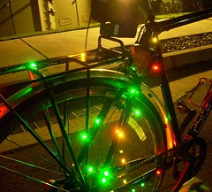 Bicycle Christmas lights -- drivetrain