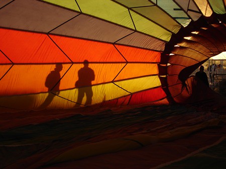 Fiery visions through a balloon