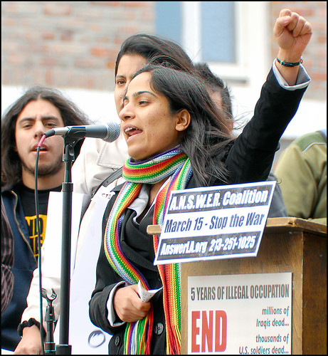 Malalai Joya addresses anti-war rally in the US