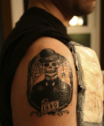 Maestro Armenian Skull Tattoos in Arm