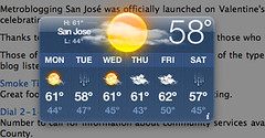 San Jose - Here comes the rain again.