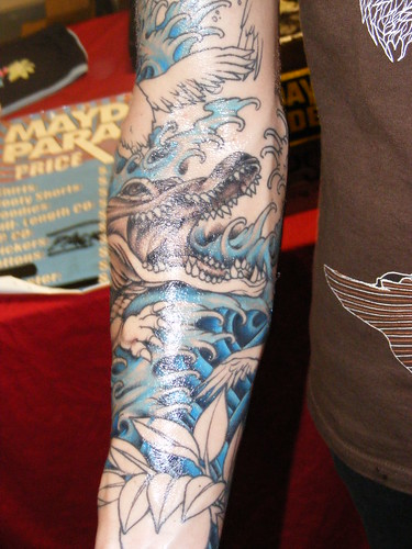 water sleeve tattoo design