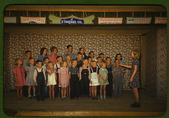 School children singing, Pie Town, New Mexico ...