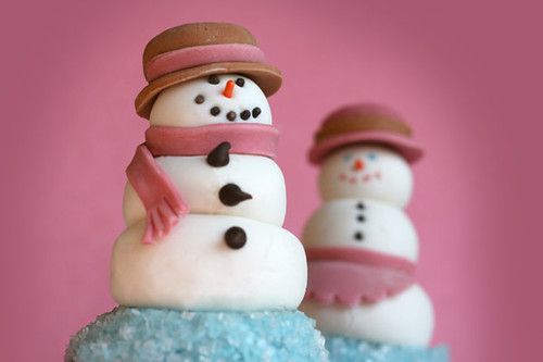 Snowcouple cupcakes
