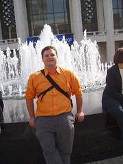 Me in front of the Lincoln Center fountain