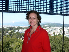 Jackie in the De Young Museum tower