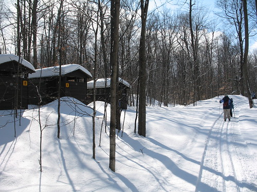 Outhouses by the ski trail