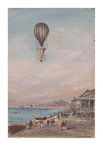 01-Globo con paracaídas y hélices Francesco Orlandi entre 1820-1850
