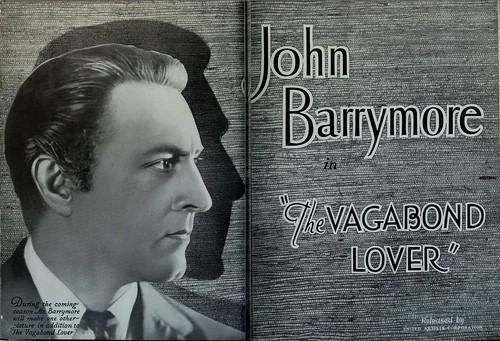 Vintage Film Advert for John Barrymore in The Vagabond Lover 1926 by CharmaineZoe