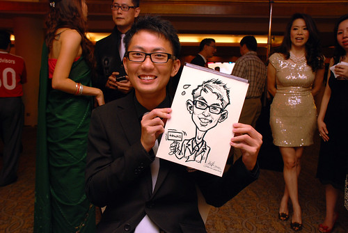 caricature live sketching for Great Eastern Achievers Nite 2011 - 10